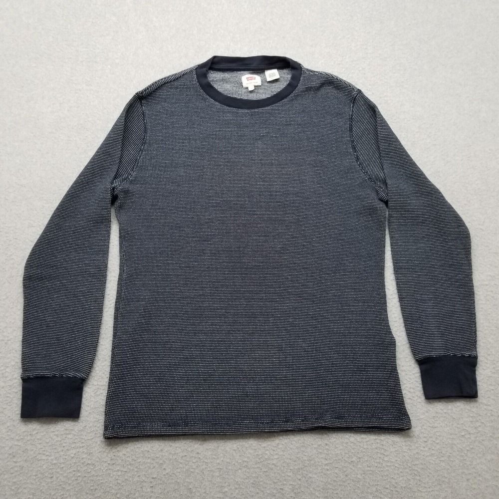 Levis Sweater Mens Small Blue Long Sleeve Pullover‎ Crew Neck Cotton Casual